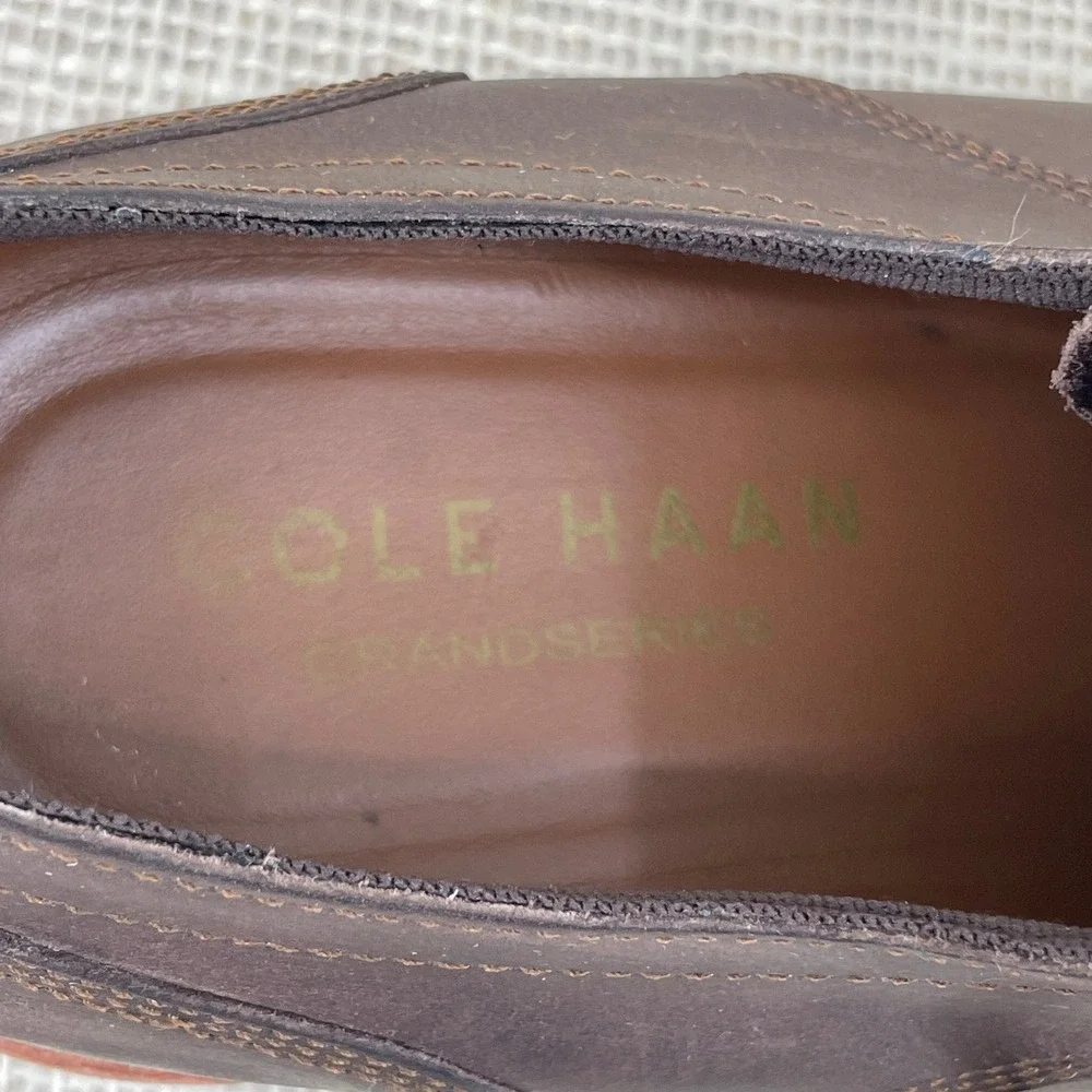 Cole Haan‎ Grand Series Mens 9.5M Dark Brown Leather Oxford Dress Shoes C31417